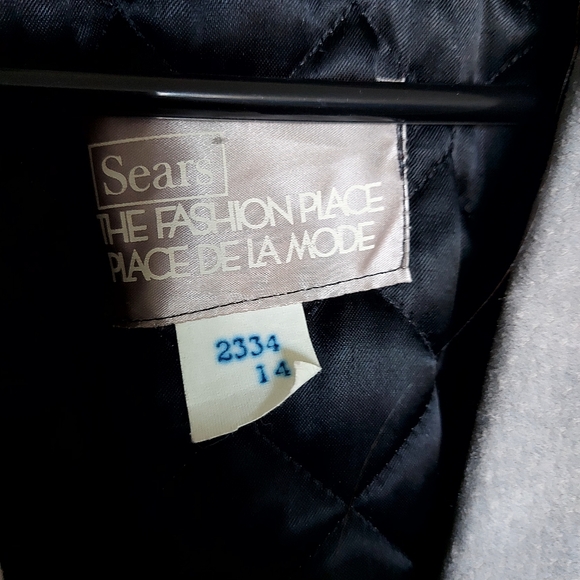 Dark Blue grey  Suede and Polyester  Long Coat - L (L43xW48) - Picture 5 of 11